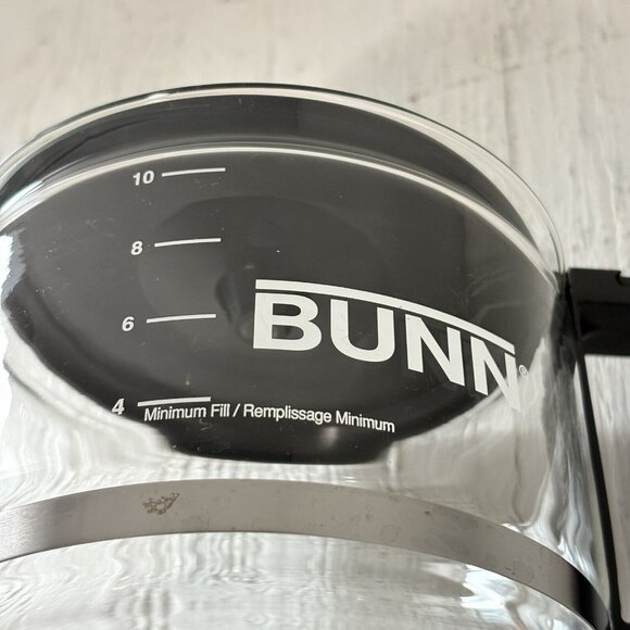 Bunn Coffee Maker 10 Cup Black Carafe Replacement Decanter Pot Glass With Lid - Picture 8 of 10